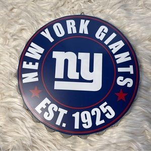 New York Giants Large Bottle Cap Wall Decor Sign NFL